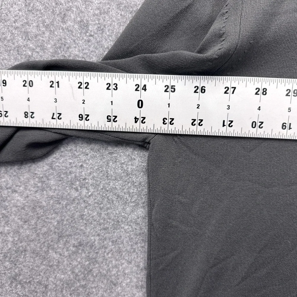 Banana Republic Quarter Zip Sweater XL Dark Gray Olefin Nylon Mock Neck Pullover